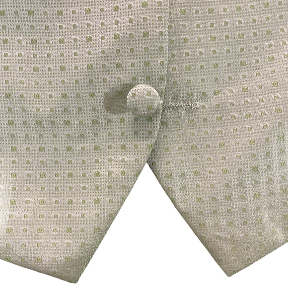 Kids Dream White Square Pattern Vest Tie Set Boys and Youth - Picture 2 of 5